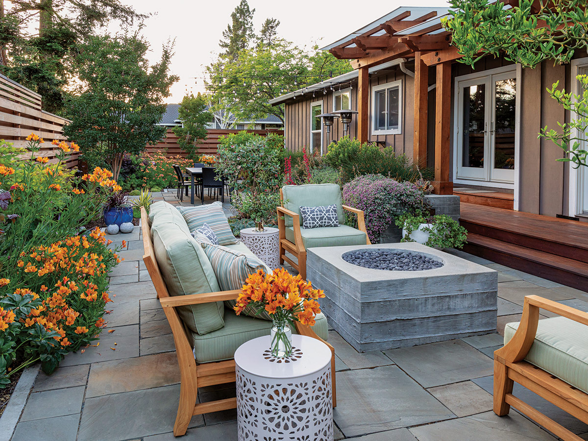 Premium backyard patio and landscaping